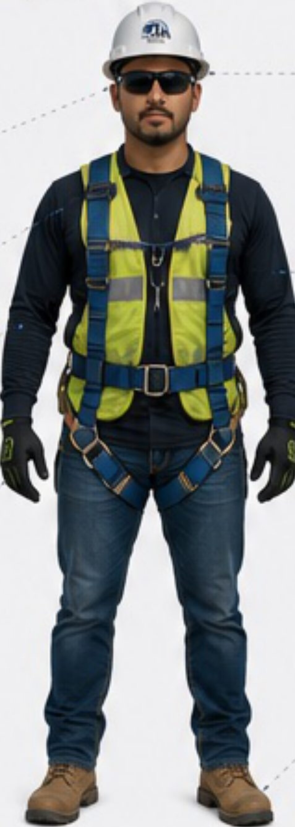 Worker in full PPE